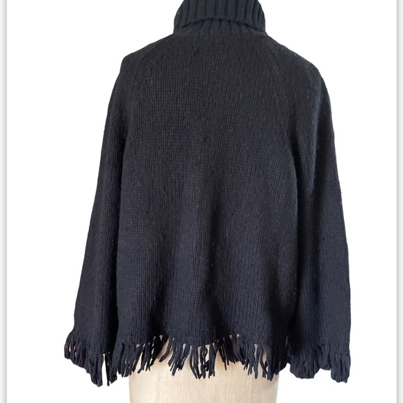 TORY BURCH Women's "Jennifer" Black Wool Blend Sweater Size L - Picture 2 of 5